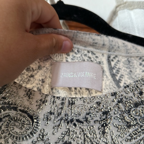 Zadig & Voltaire Ruby Paisley Sweater Top Pullover NWT Size XS PRICE FIRMMMM - Picture 4 of 7